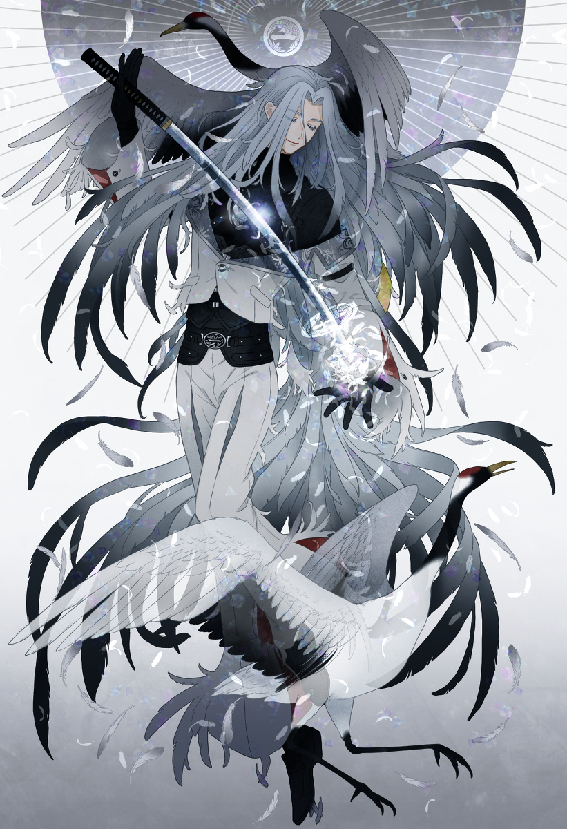 This is a pixiv picture whose title is 夢告げの鳥.