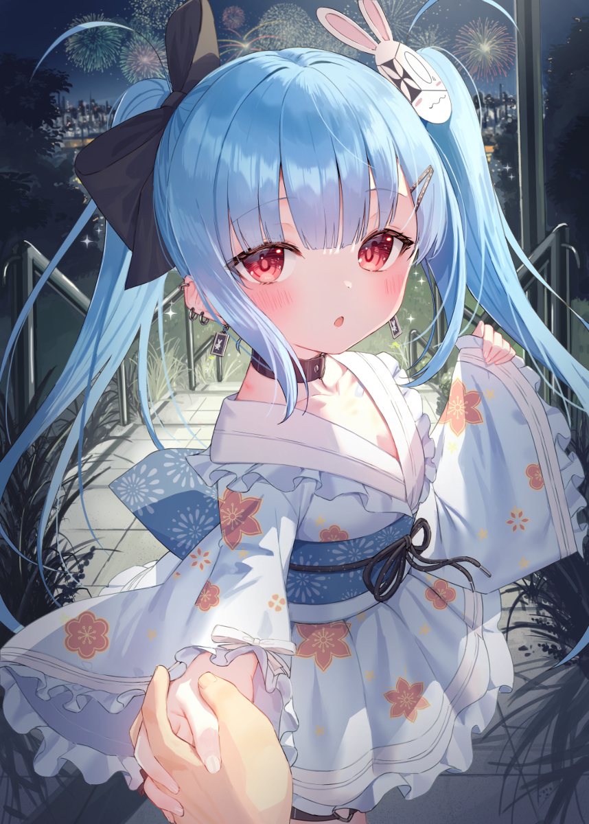 This is a pixiv picture whose title is 「はやく、はやく！はじまってるよ！…」.