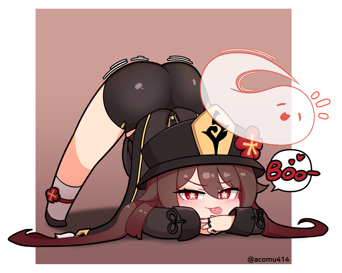 This is a pixiv picture whose title is hu tao.