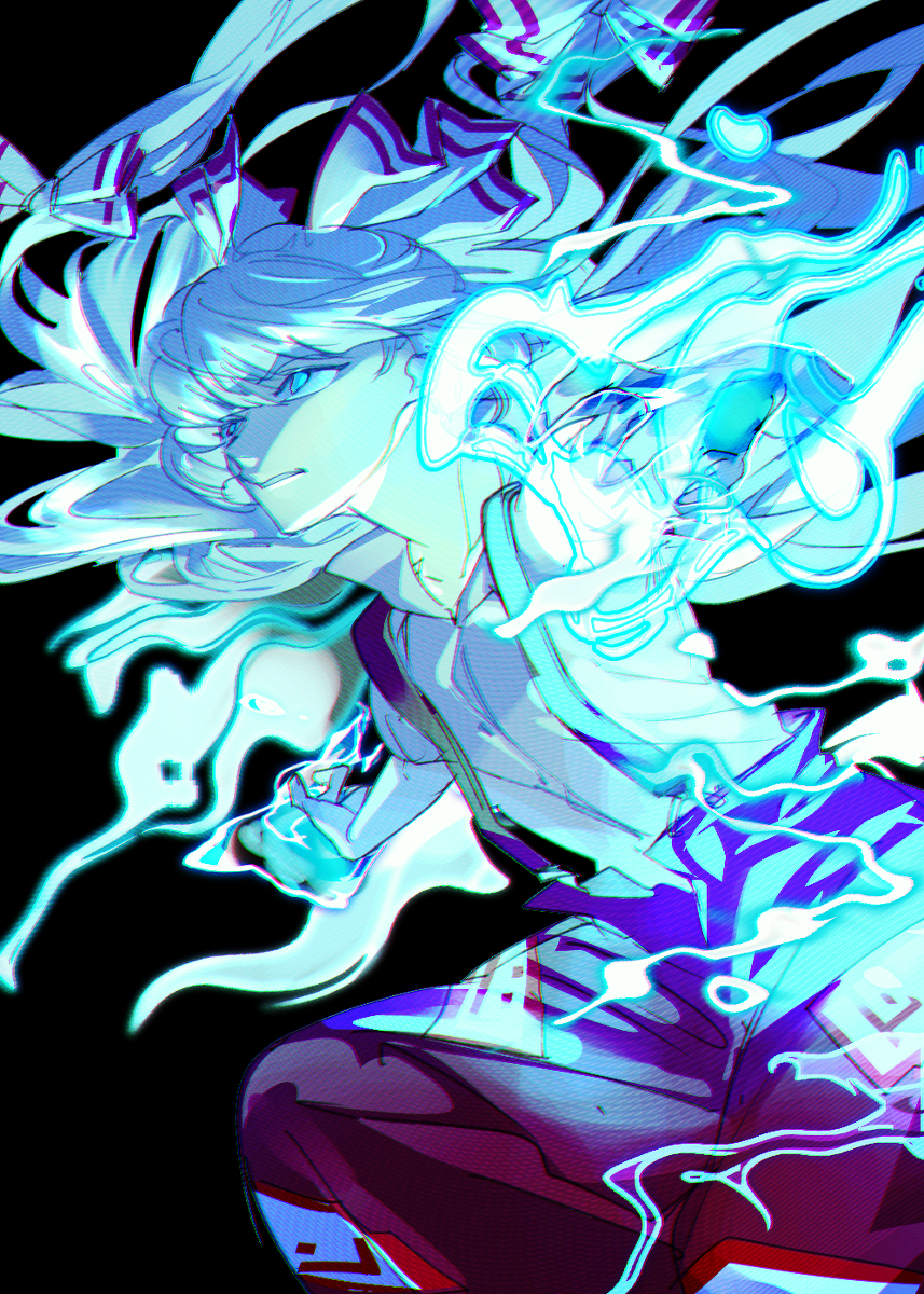 This is a pixiv picture whose title is 青妹紅.