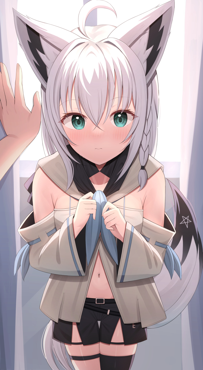 This is a pixiv picture whose title is 壁ドンキツネ.