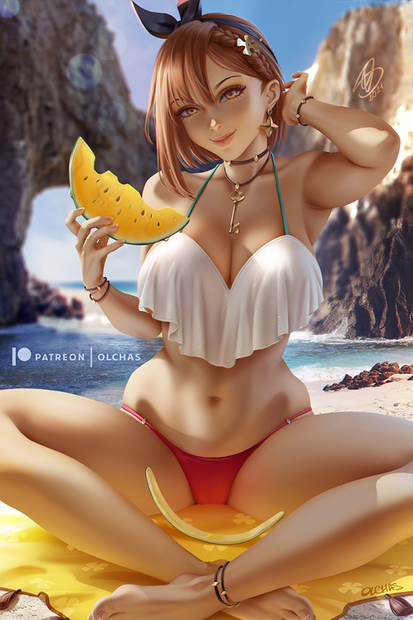 This is a pixiv picture whose title is Summer Ryza / ライザ.