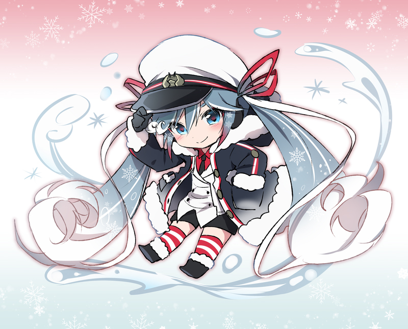 This is a pixiv picture whose title is 雪ミク2022.