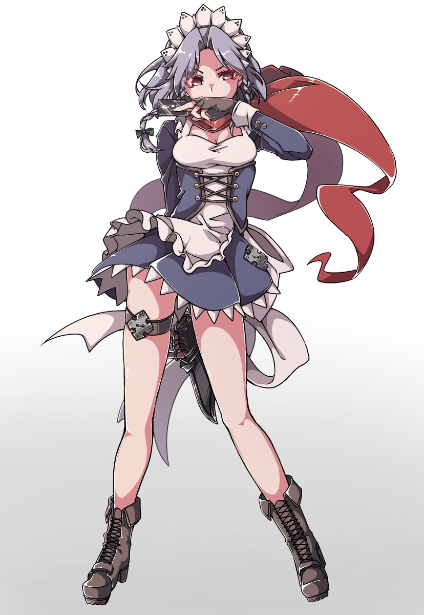 This is a pixiv picture whose title is 十六夜咲夜(ギルティギア風衣装).