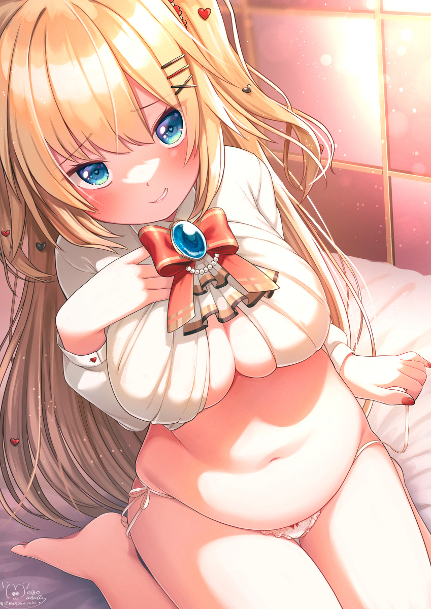 This is a pixiv picture whose title is 誘い紐パンちゃまさん.