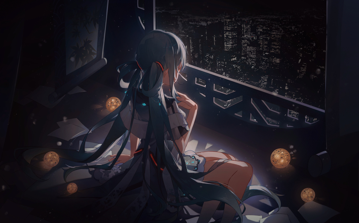 This is a pixiv picture whose title is Night..