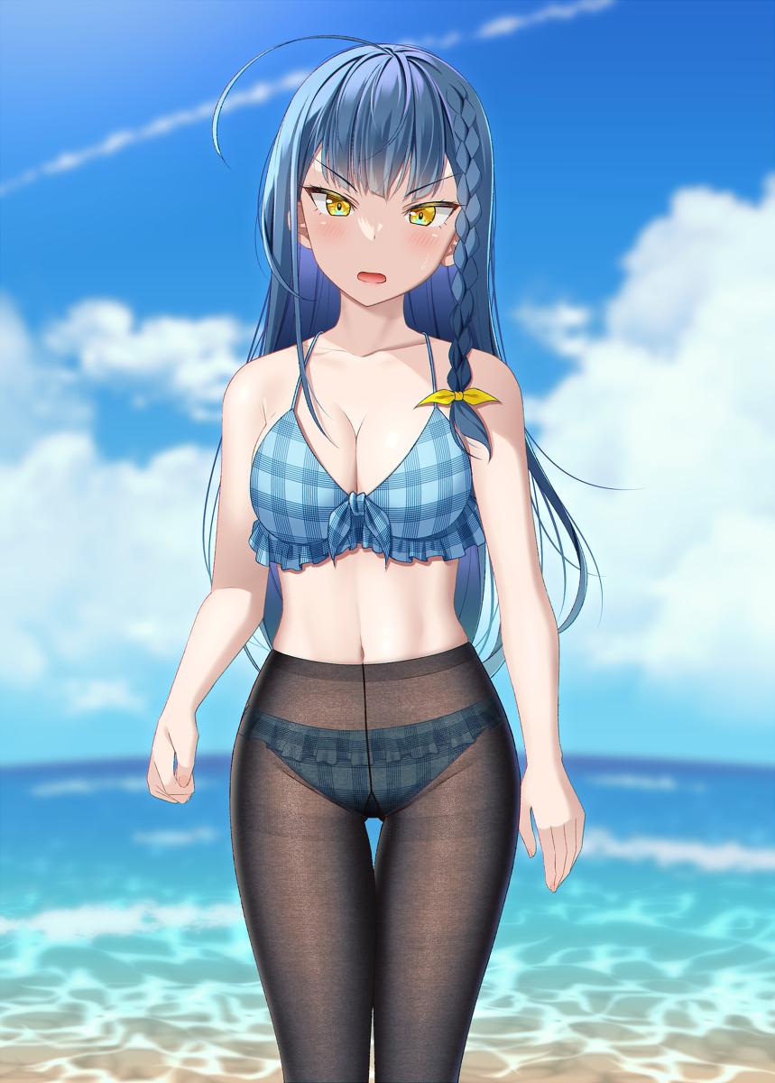 This is a pixiv picture whose title is ビキニ＋タイツという新しい可能性.