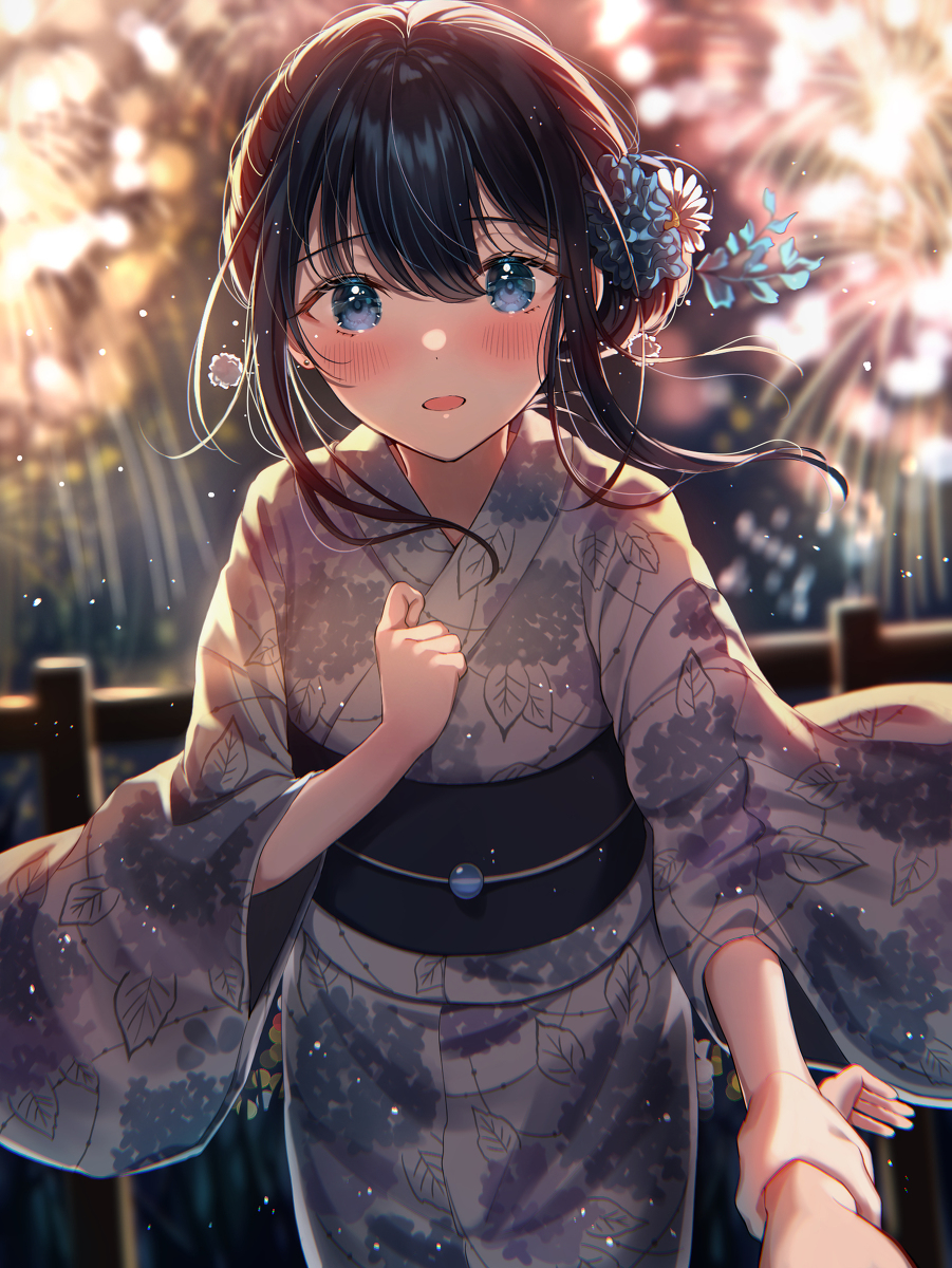 This is a pixiv picture whose title is 「ねぇ、待って。あのね……」.