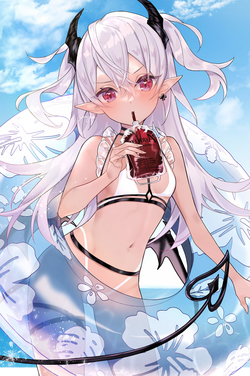 This is a pixiv picture whose title is …………そんなに見ないで。.