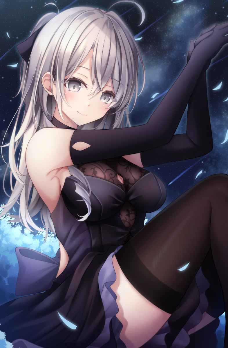 This is a pixiv picture whose title is 夜空.