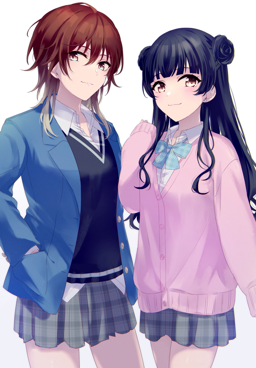 This is a pixiv picture whose title is 推しの制服姿.