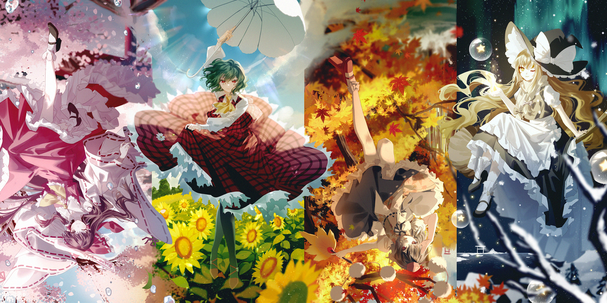 This is a pixiv picture whose title is 四季景絵.