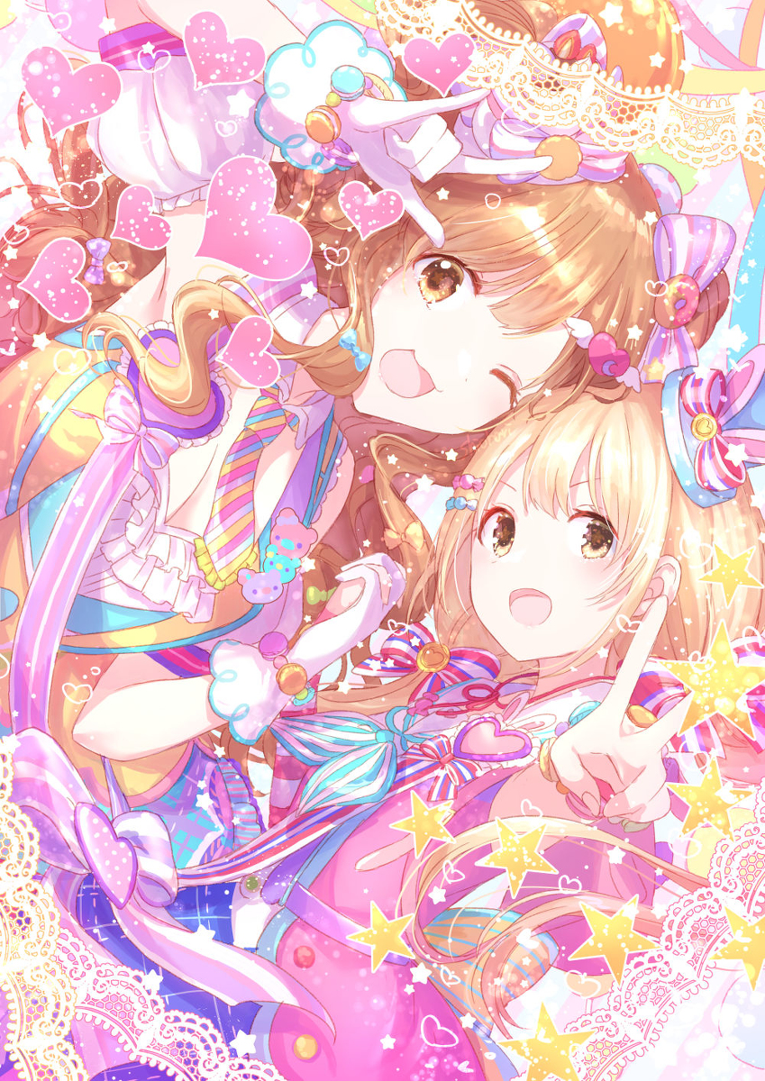 This is a pixiv picture whose title is はぴはぴついん☆.