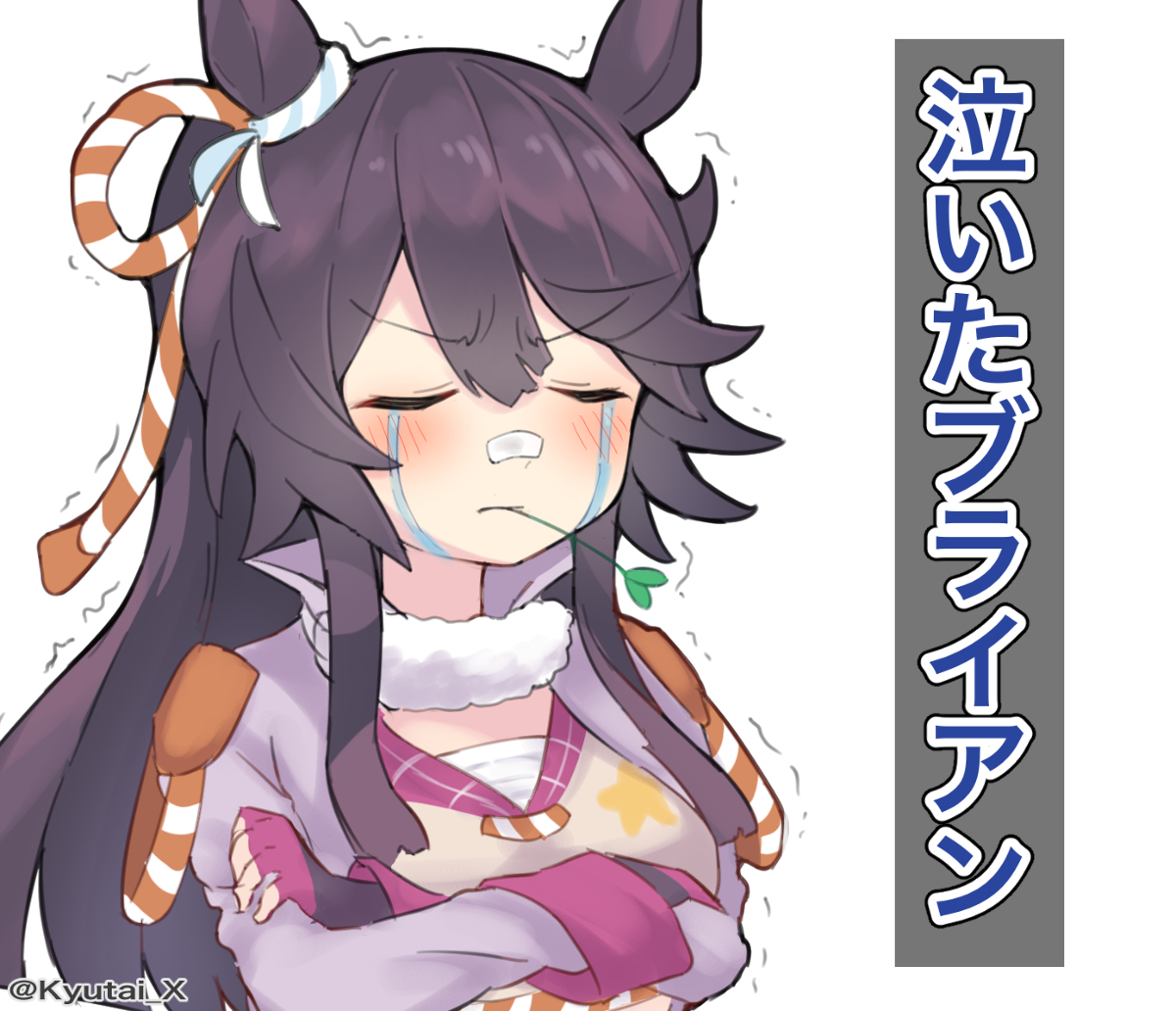 This is a pixiv picture whose title is 感動で震えるナリタブライアン.