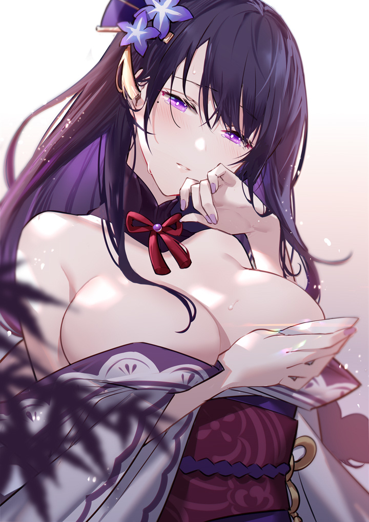 This is a pixiv picture whose title is 雷電将軍.
