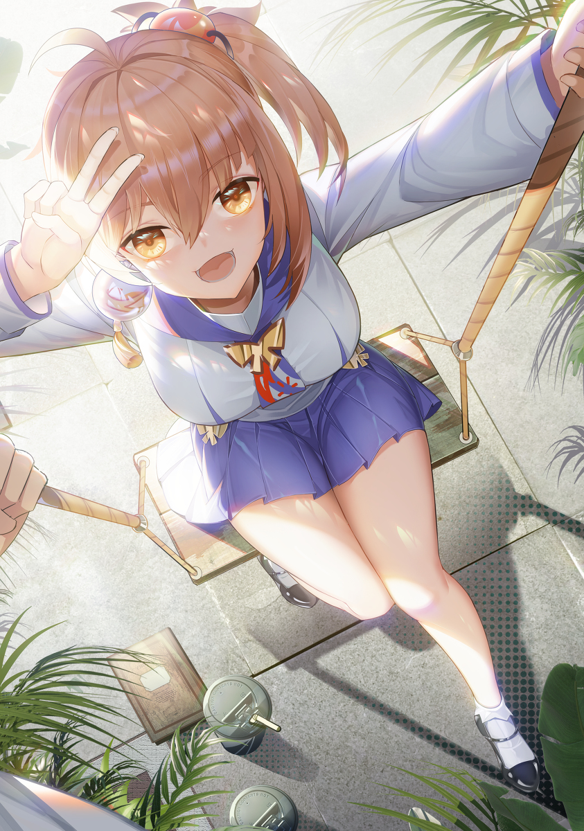 This is a pixiv picture whose title is 假如宵宫是“我”的青梅竹马.