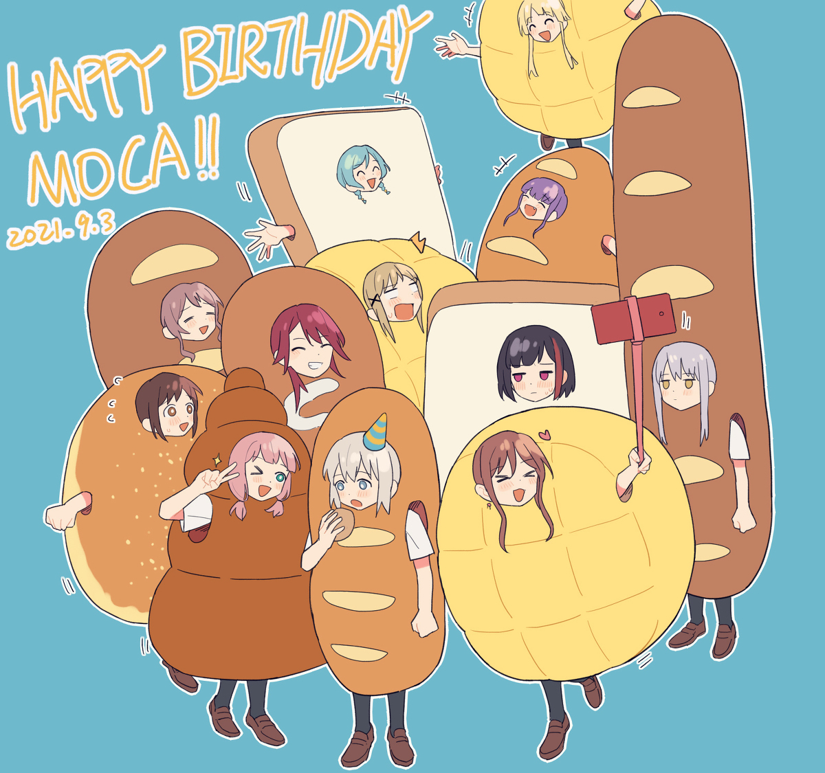 This is a pixiv picture whose title is モカちゃん誕生日おめでとう.