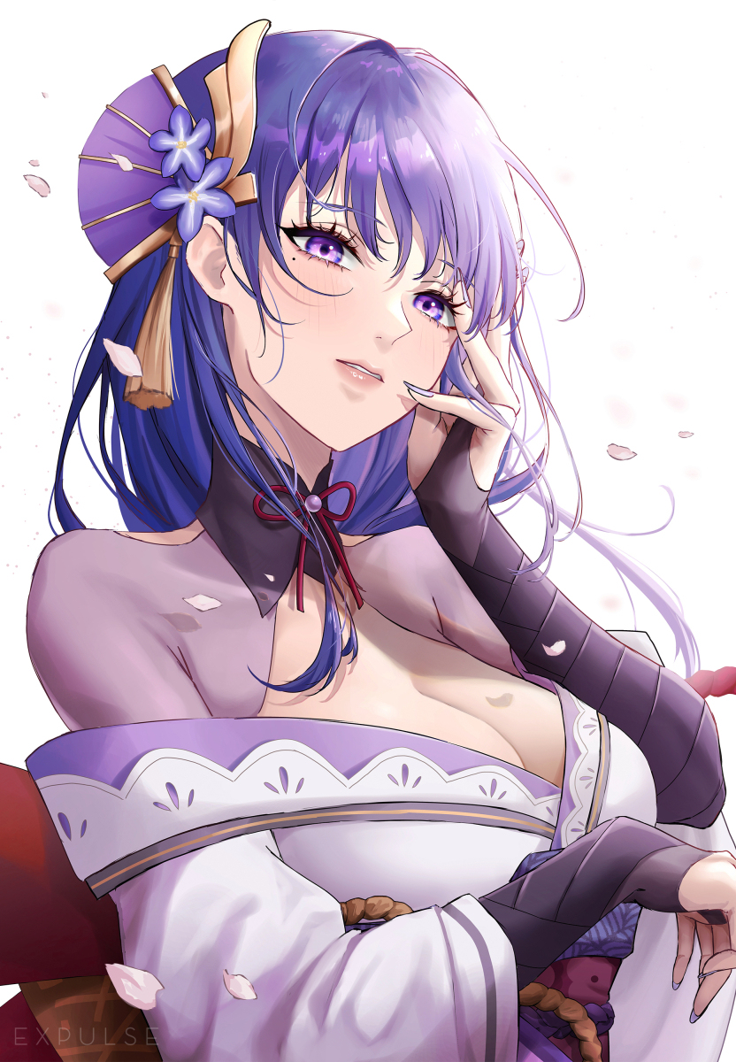 This is a pixiv picture whose title is 雷電将軍.