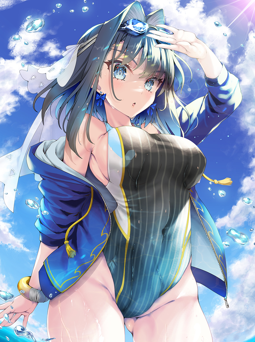 This is a pixiv picture whose title is 水着クロニーさん.