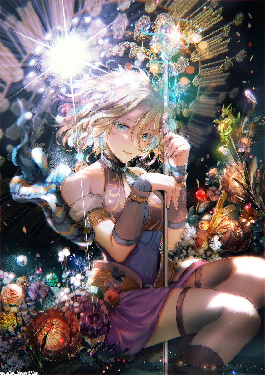 This is a pixiv picture whose title is 光輪.