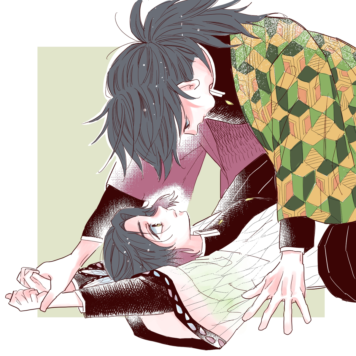 This is a pixiv picture whose title is ぎゆしの.