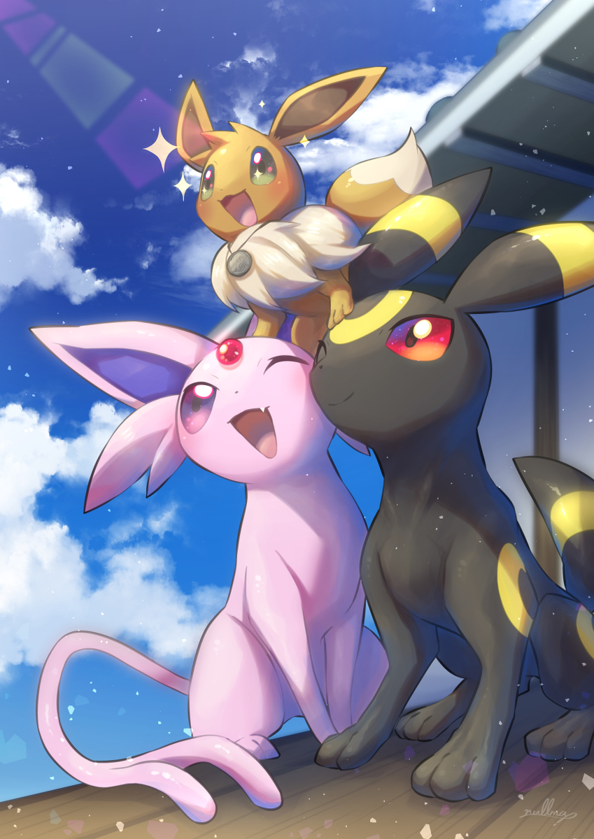 This is a pixiv picture whose title is 月と太陽.