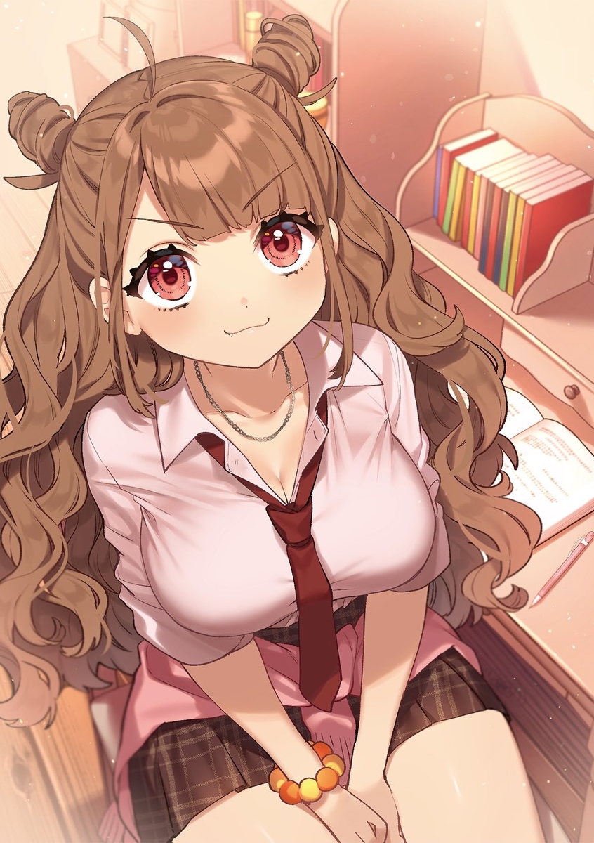 This is a pixiv picture whose title is ウザ絡みギャルの居候が俺の部屋から出ていかない。2.