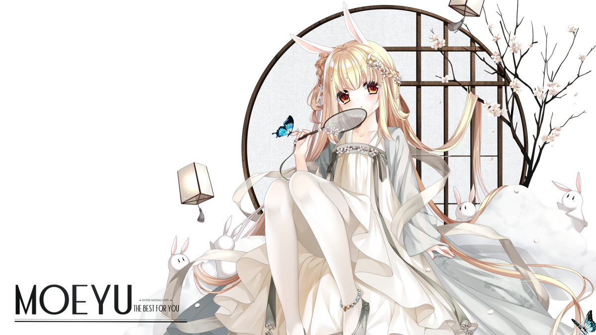 This is a pixiv picture whose title is 玉颗珊珊下月轮，殿前拾得露华新。.