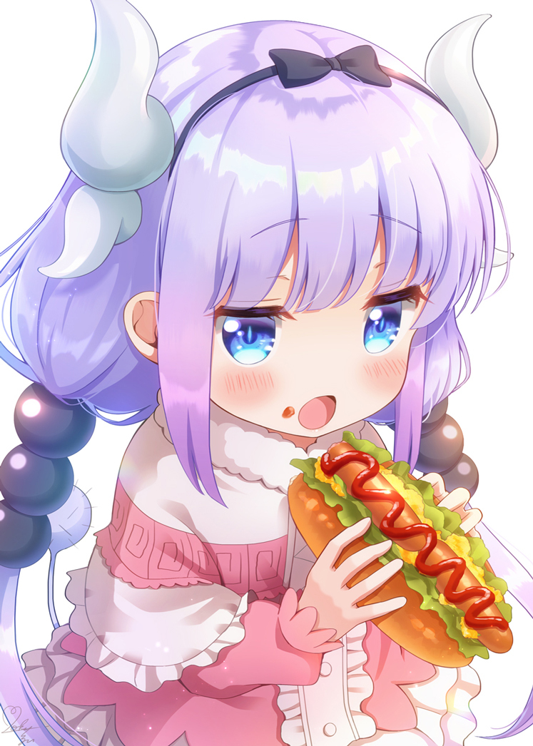 This is a pixiv picture whose title is ホットドッグ食べるカンナちゃん.