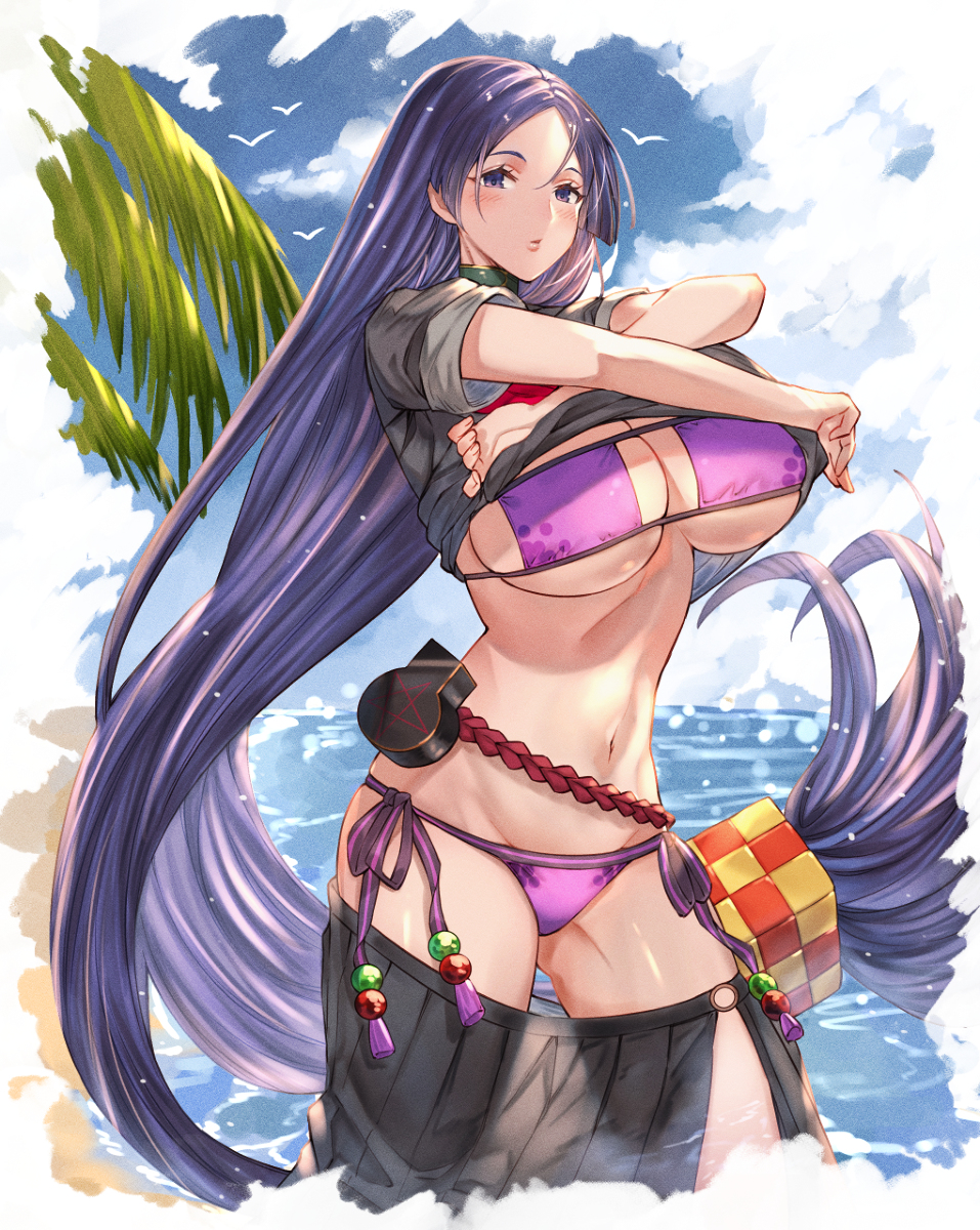 This is a pixiv picture whose title is 源頼光（水着）.