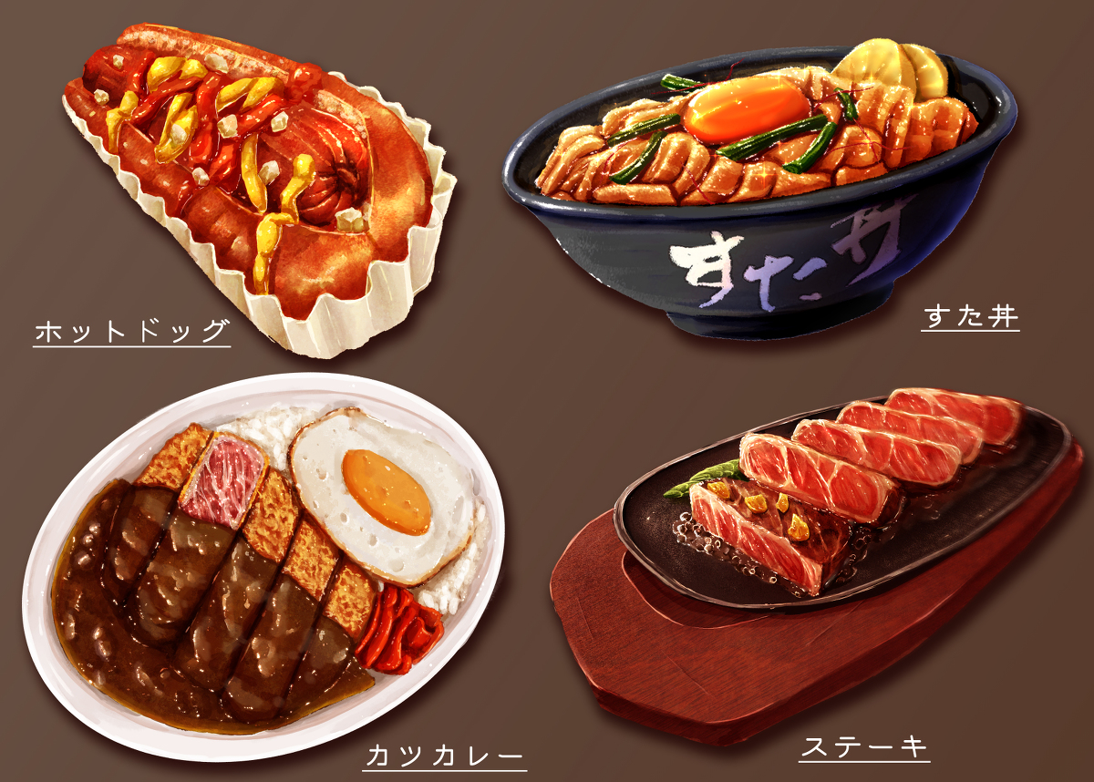 This is a pixiv picture whose title is 肉.