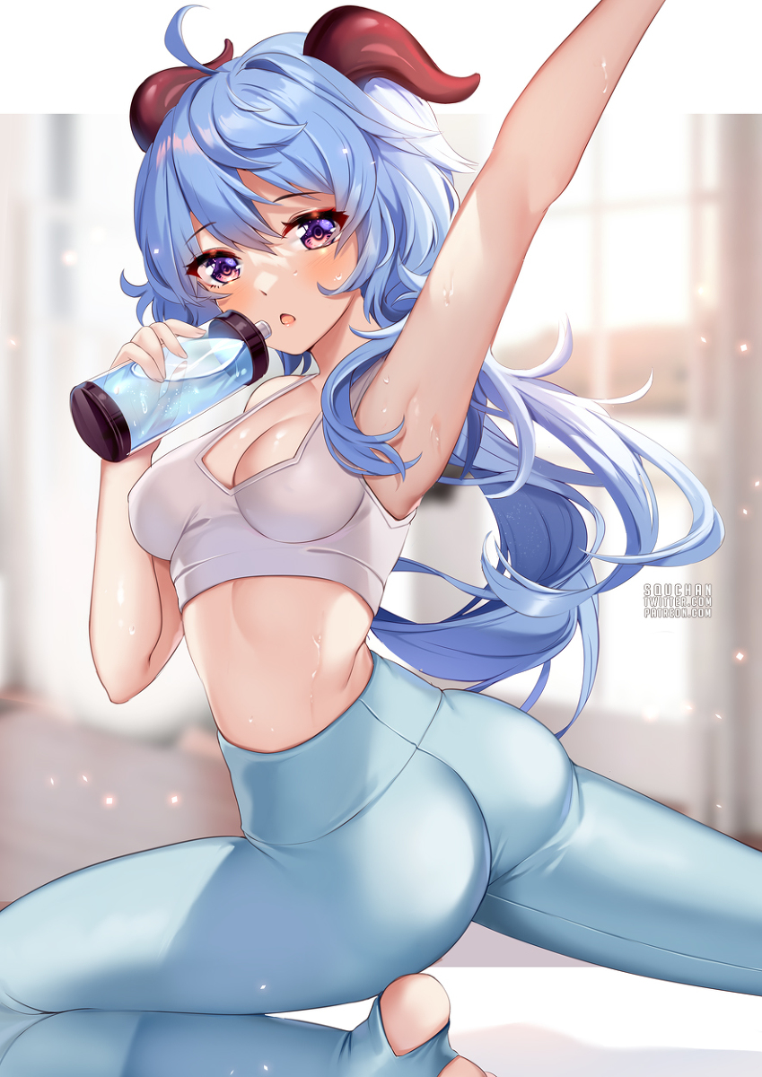 This is a pixiv picture whose title is 甘雨.