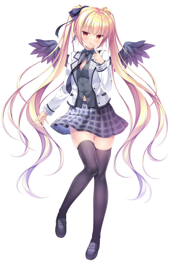 This is a pixiv picture whose title is JK堕天使ちゃん😈.