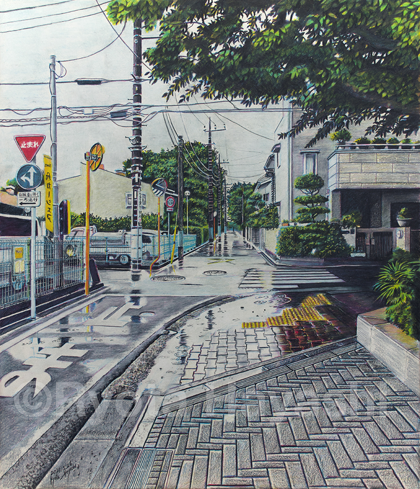 This is a pixiv picture whose title is 走り梅雨 中野区上鷺宮.