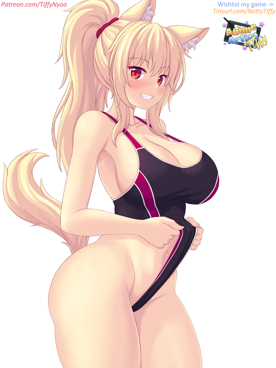 This is a pixiv picture whose title is Tiffy swimsuit tug!!.