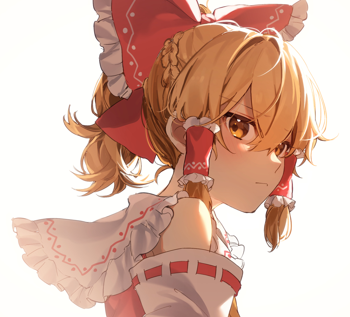 This is a pixiv picture whose title is 巫女服魔理沙.