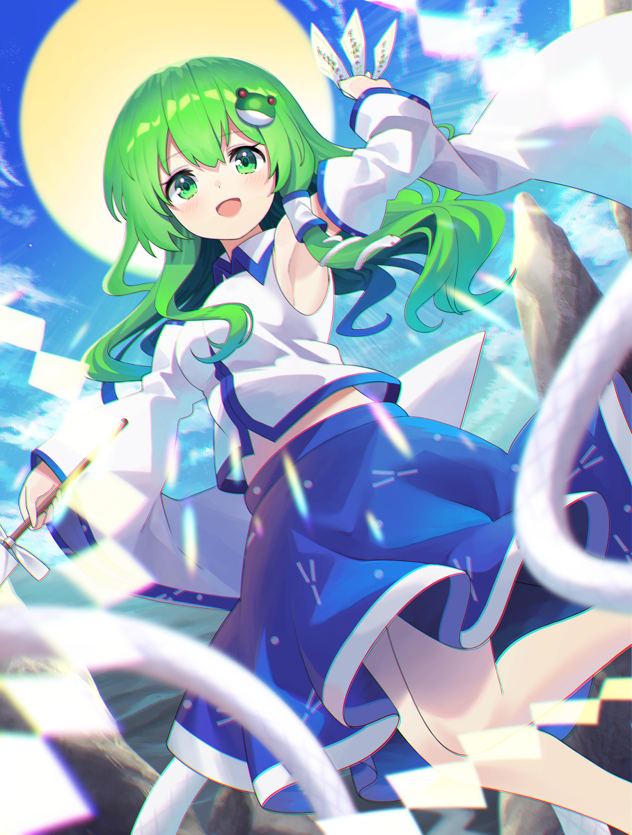 This is a pixiv picture whose title is 祀られる風の人間.