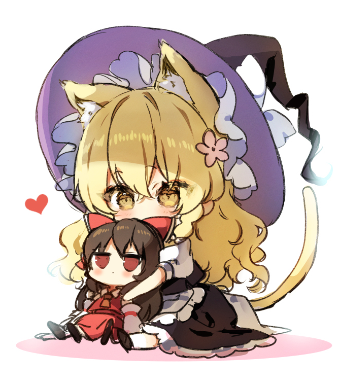 This is a pixiv picture whose title is 猫魔理沙ちゃん.