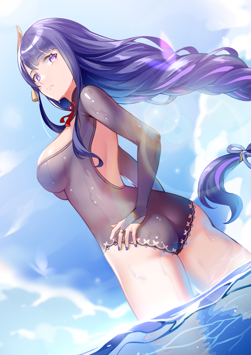 This is a pixiv picture whose title is 热.