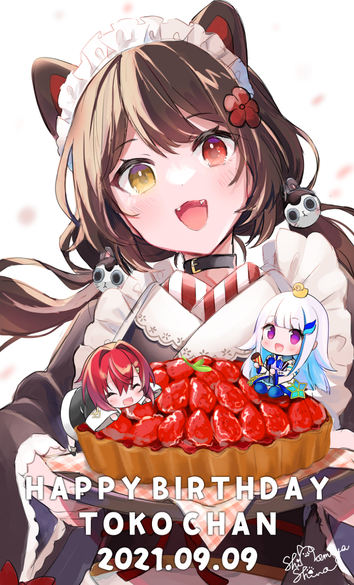 This is a pixiv picture whose title is はっぴーばーすでいとこちゃん.