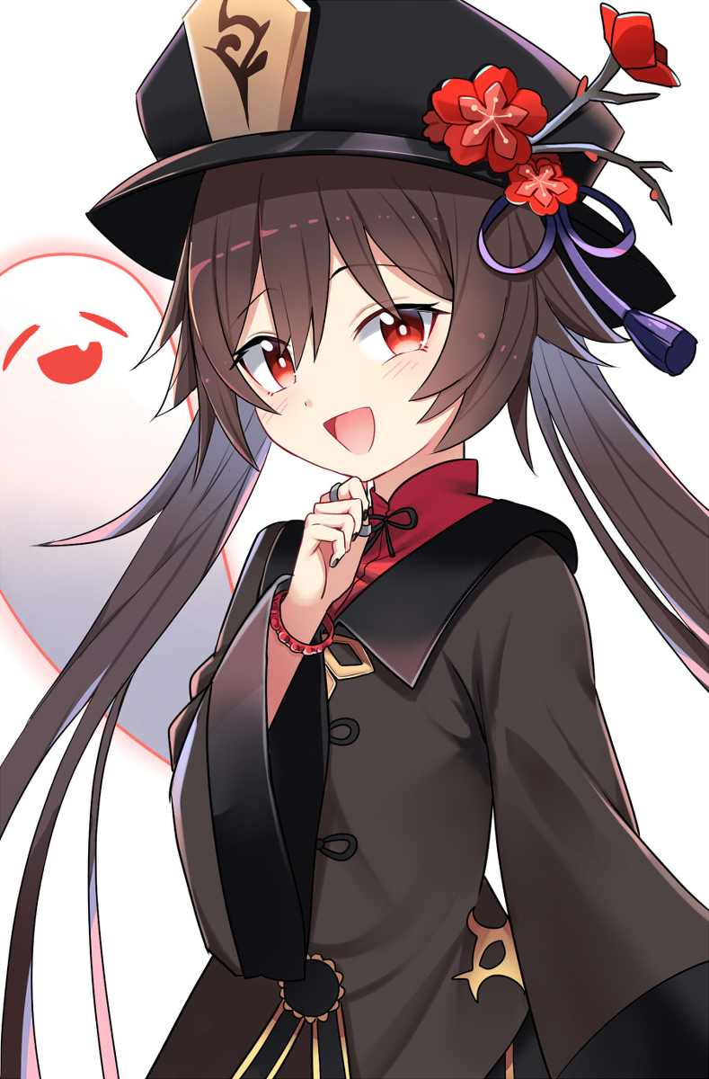 This is a pixiv picture whose title is 胡桃『おや？おやおや～』.
