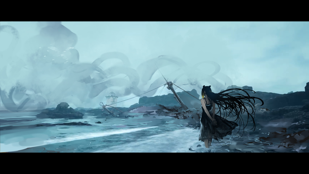 This is a pixiv picture whose title is The Shore.