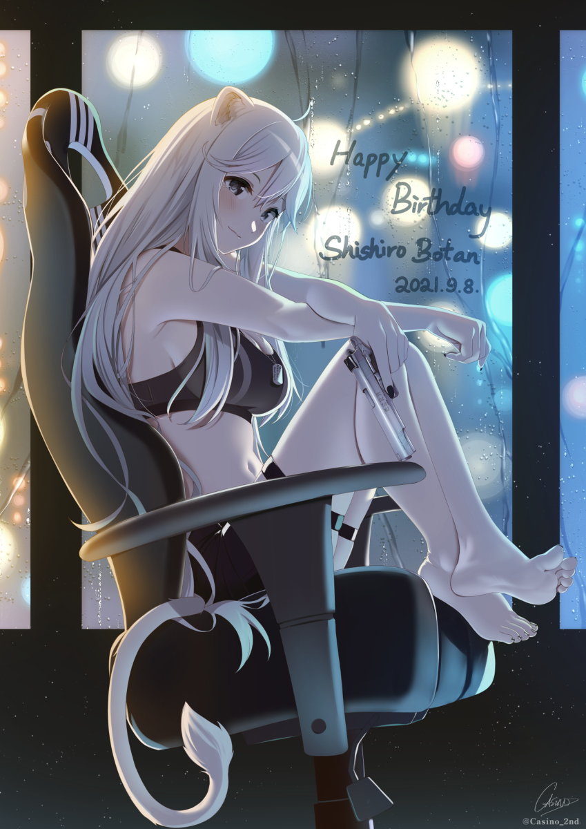 This is a pixiv picture whose title is 2021獅白ぼたん誕生日.