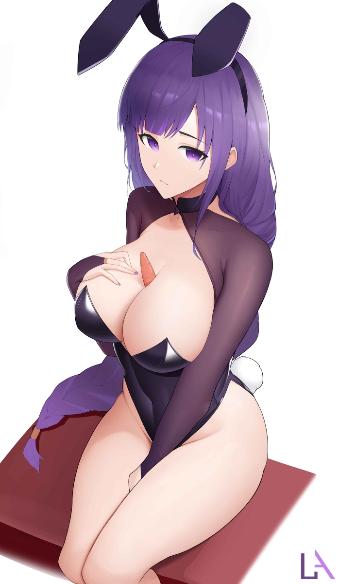 This is a pixiv picture whose title is 兔女郎-雷电将军.