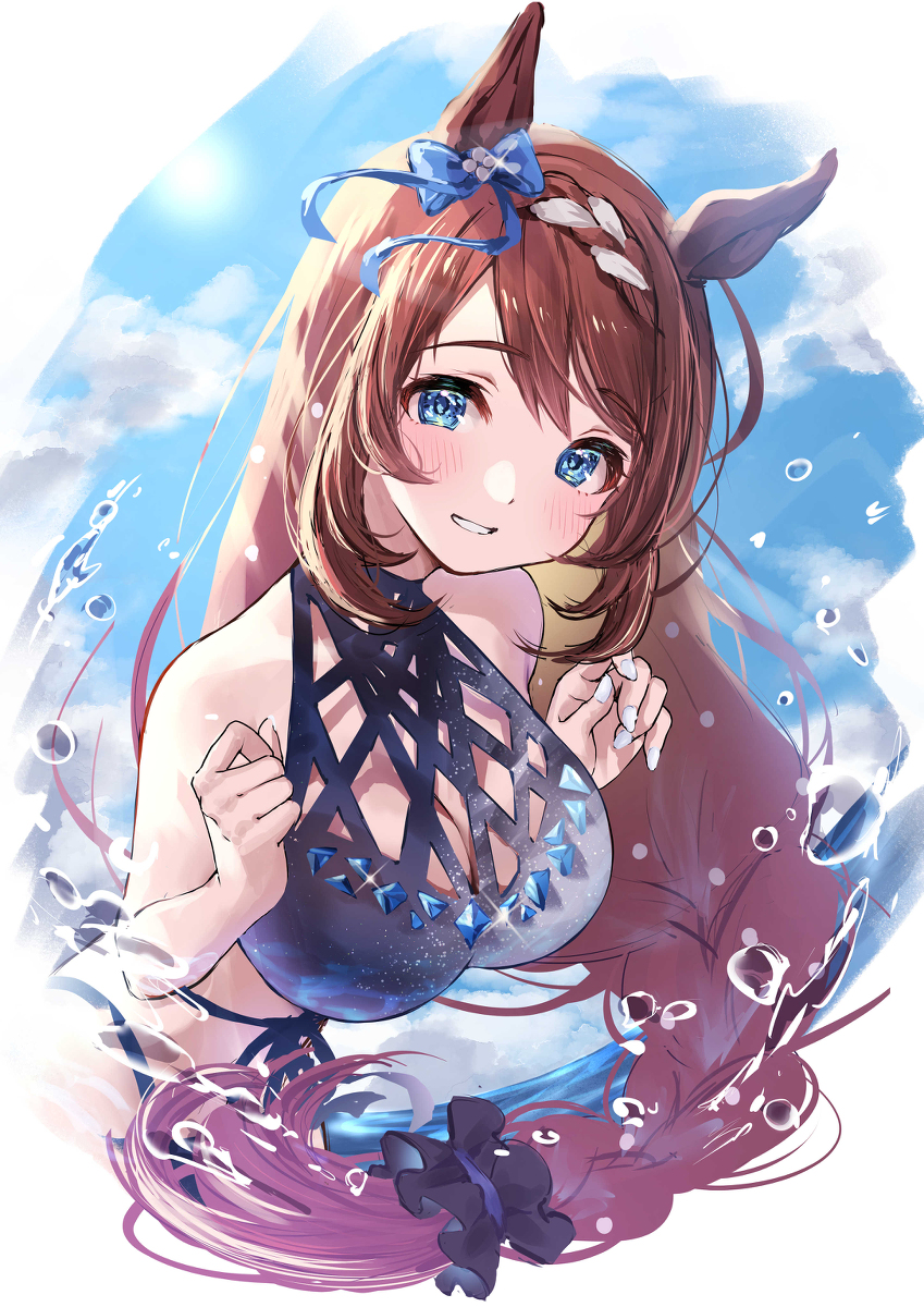 This is a pixiv picture whose title is 水着スーパークリーク.