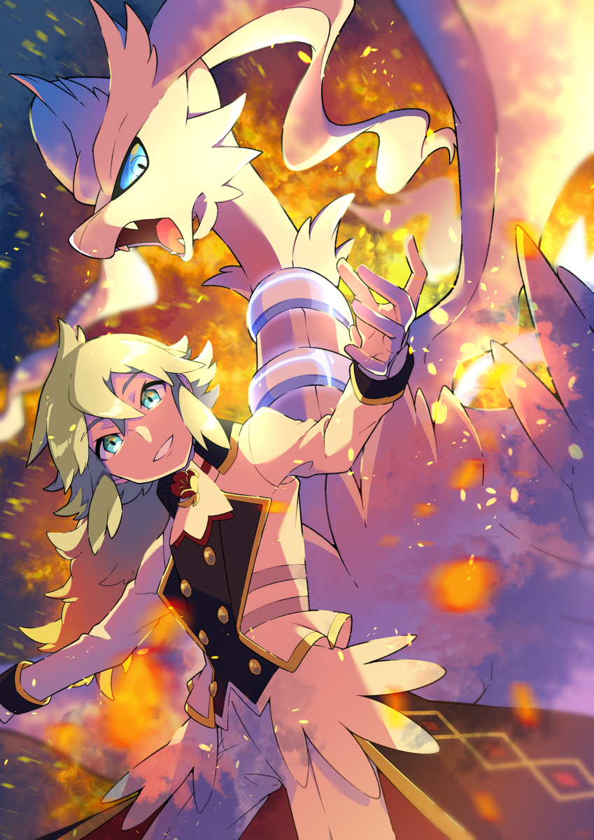 This is a pixiv picture whose title is N＆レシラム.