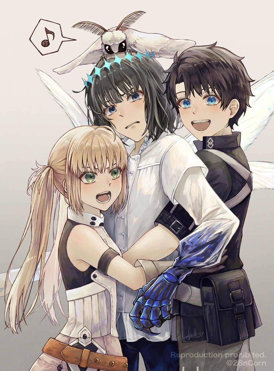 This is a pixiv picture whose title is 躍動トリオとブランカちゃん.