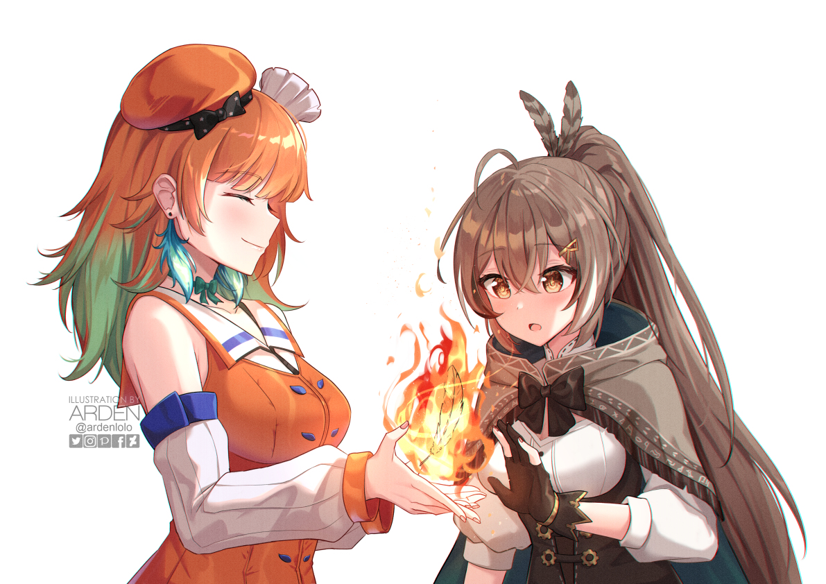 This is a pixiv picture whose title is キアラ x ムメイ.