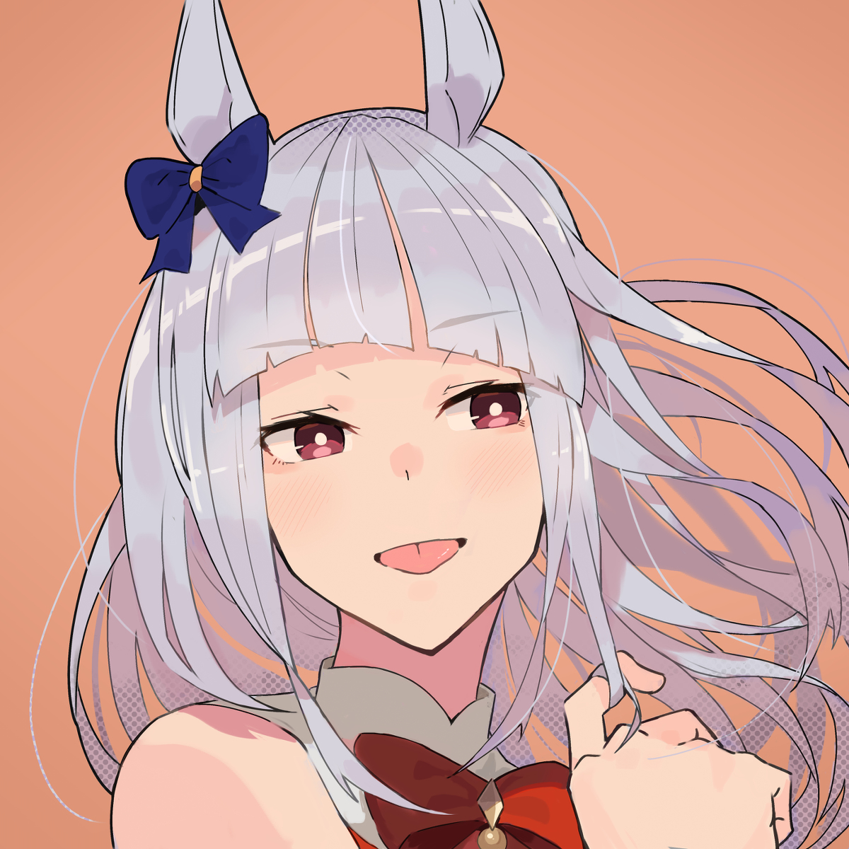 This is a pixiv picture whose title is 髪下ろしゴルシ.