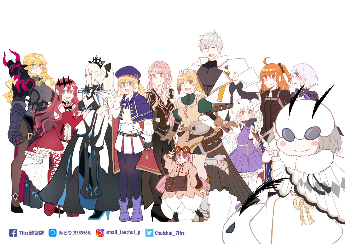 This is a pixiv picture whose title is 2.6 異聞帶全員大合照.